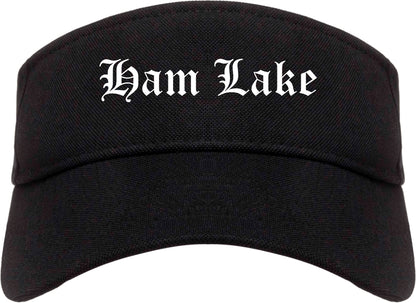 Ham Lake Minnesota MN Old English Mens Visor Cap Hat Black