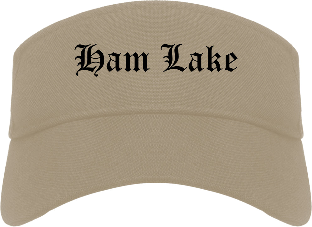 Ham Lake Minnesota MN Old English Mens Visor Cap Hat Khaki