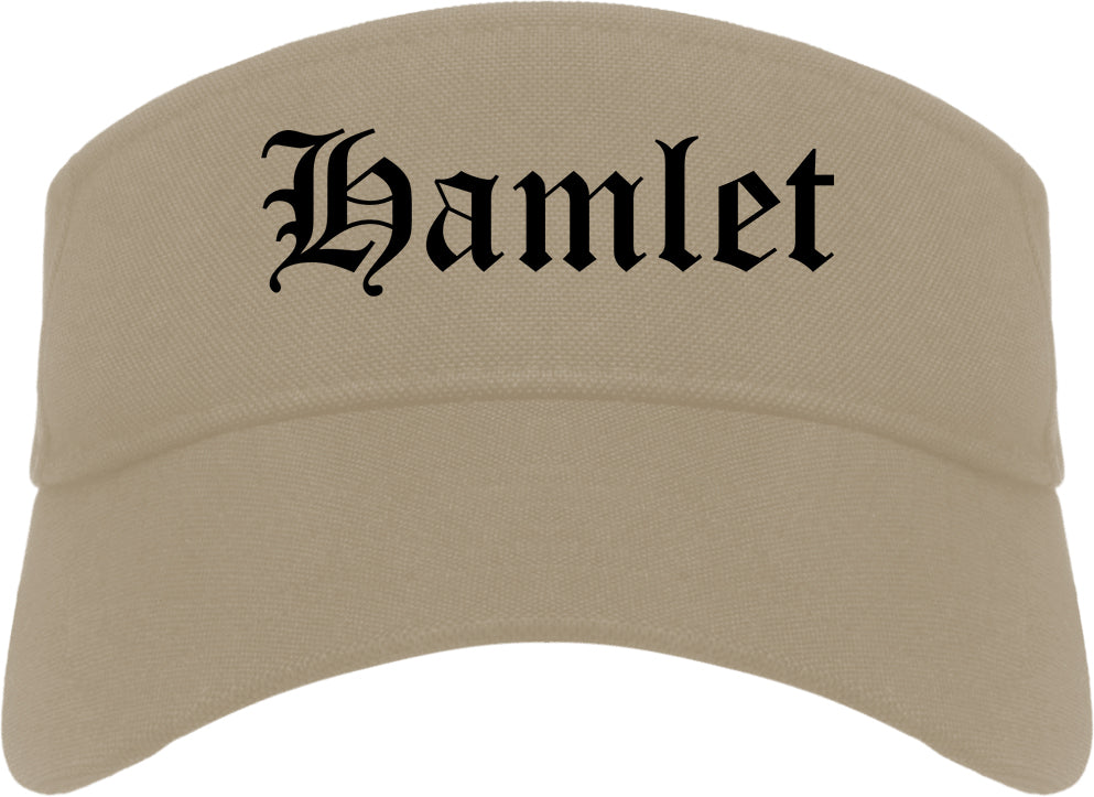 Hamlet North Carolina NC Old English Mens Visor Cap Hat Khaki