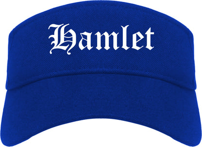 Hamlet North Carolina NC Old English Mens Visor Cap Hat Royal Blue