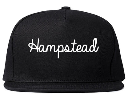 Hampstead Maryland MD Script Mens Snapback Hat Black
