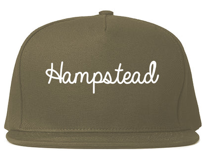 Hampstead Maryland MD Script Mens Snapback Hat Grey