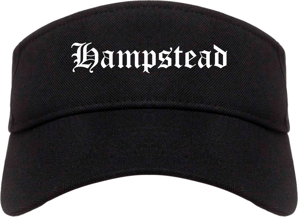 Hampstead Maryland MD Old English Mens Visor Cap Hat Black