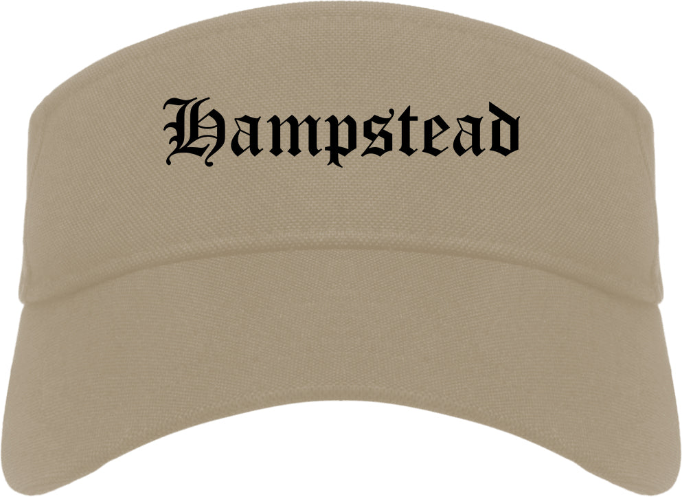 Hampstead Maryland MD Old English Mens Visor Cap Hat Khaki