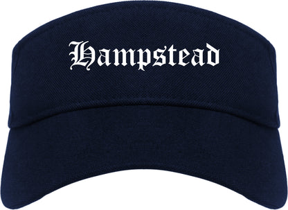 Hampstead Maryland MD Old English Mens Visor Cap Hat Navy Blue