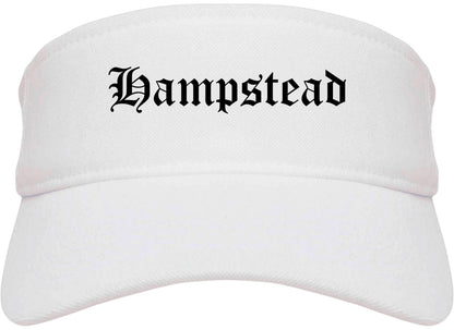 Hampstead Maryland MD Old English Mens Visor Cap Hat White