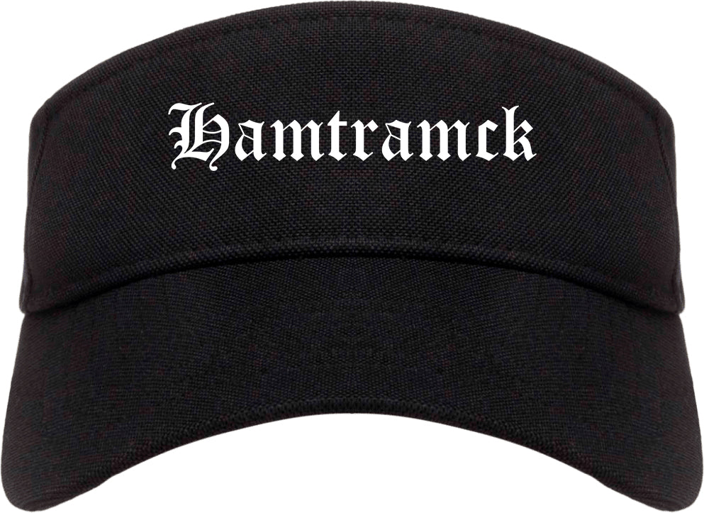 Hamtramck Michigan MI Old English Mens Visor Cap Hat Black