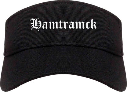 Hamtramck Michigan MI Old English Mens Visor Cap Hat Black