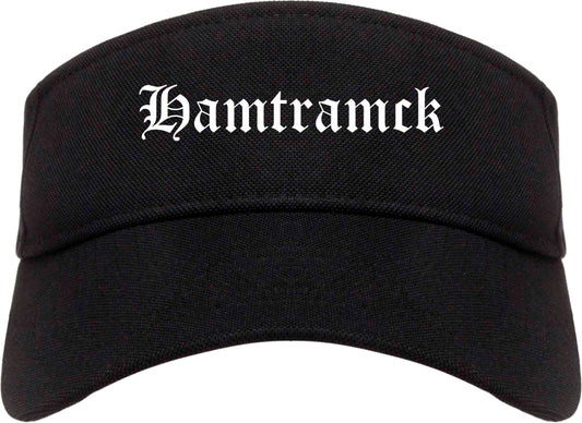 Hamtramck Michigan MI Old English Mens Visor Cap Hat Black