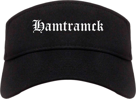 Hamtramck Michigan MI Old English Mens Visor Cap Hat Black