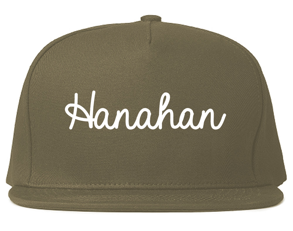 Hanahan South Carolina SC Script Mens Snapback Hat Grey