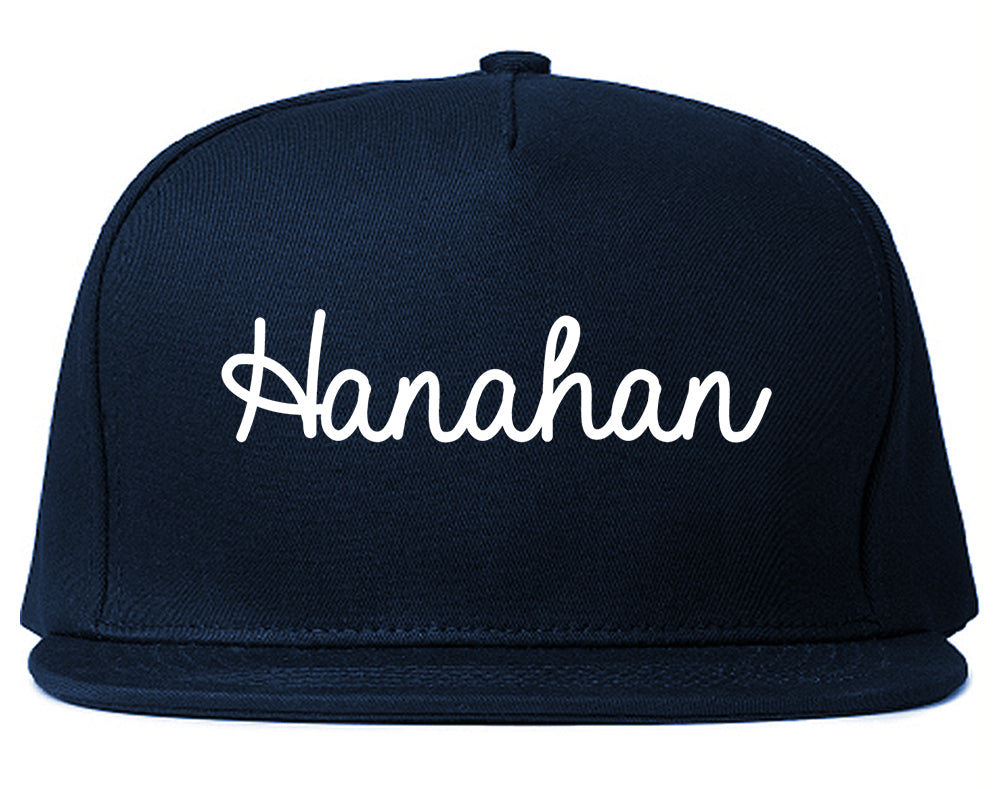 Hanahan South Carolina SC Script Mens Snapback Hat Navy Blue
