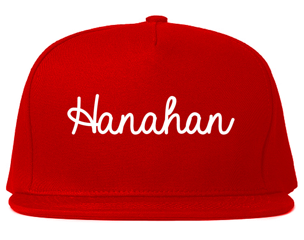 Hanahan South Carolina SC Script Mens Snapback Hat Red