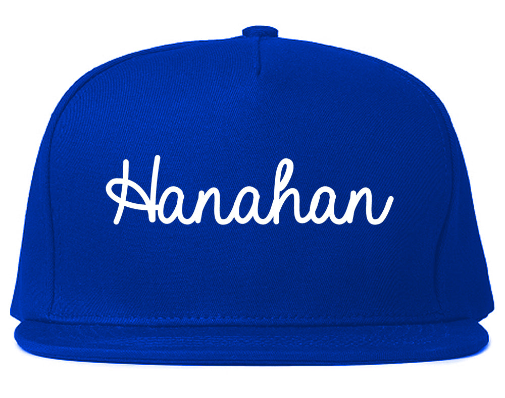 Hanahan South Carolina SC Script Mens Snapback Hat Royal Blue