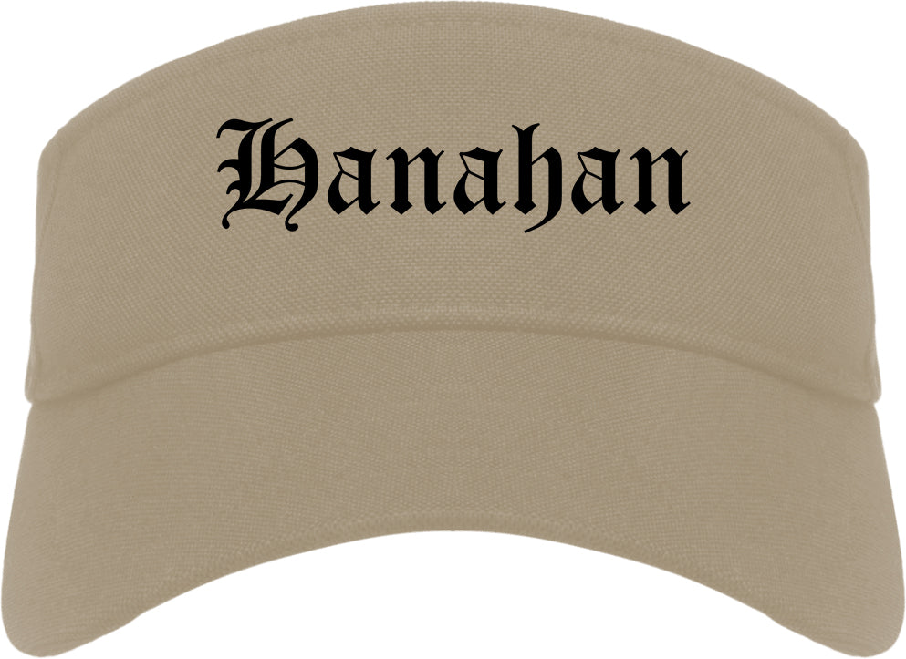Hanahan South Carolina SC Old English Mens Visor Cap Hat Khaki