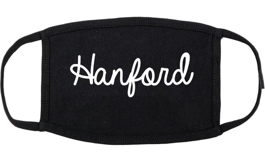 Hanford California CA Script Cotton Face Mask Black