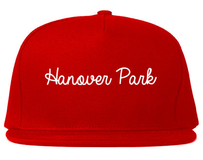 Hanover Park Illinois IL Script Mens Snapback Hat Red