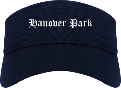 Hanover Park Illinois IL Old English Mens Visor Cap Hat Navy Blue