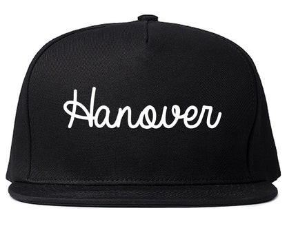 Hanover Pennsylvania PA Script Mens Snapback Hat Black