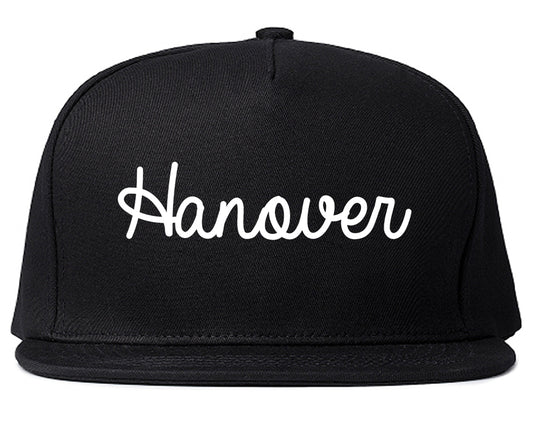 Hanover Pennsylvania PA Script Mens Snapback Hat Black