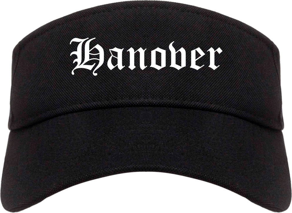 Hanover Pennsylvania PA Old English Mens Visor Cap Hat Black