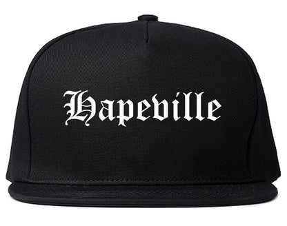 Hapeville Georgia GA Old English Mens Snapback Hat Black
