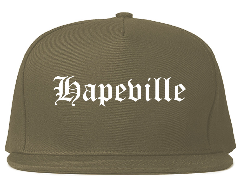 Hapeville Georgia GA Old English Mens Snapback Hat Grey