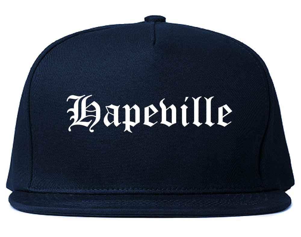 Hapeville Georgia GA Old English Mens Snapback Hat Navy Blue