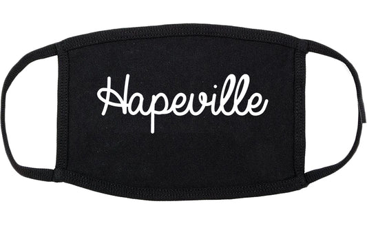 Hapeville Georgia GA Script Cotton Face Mask Black