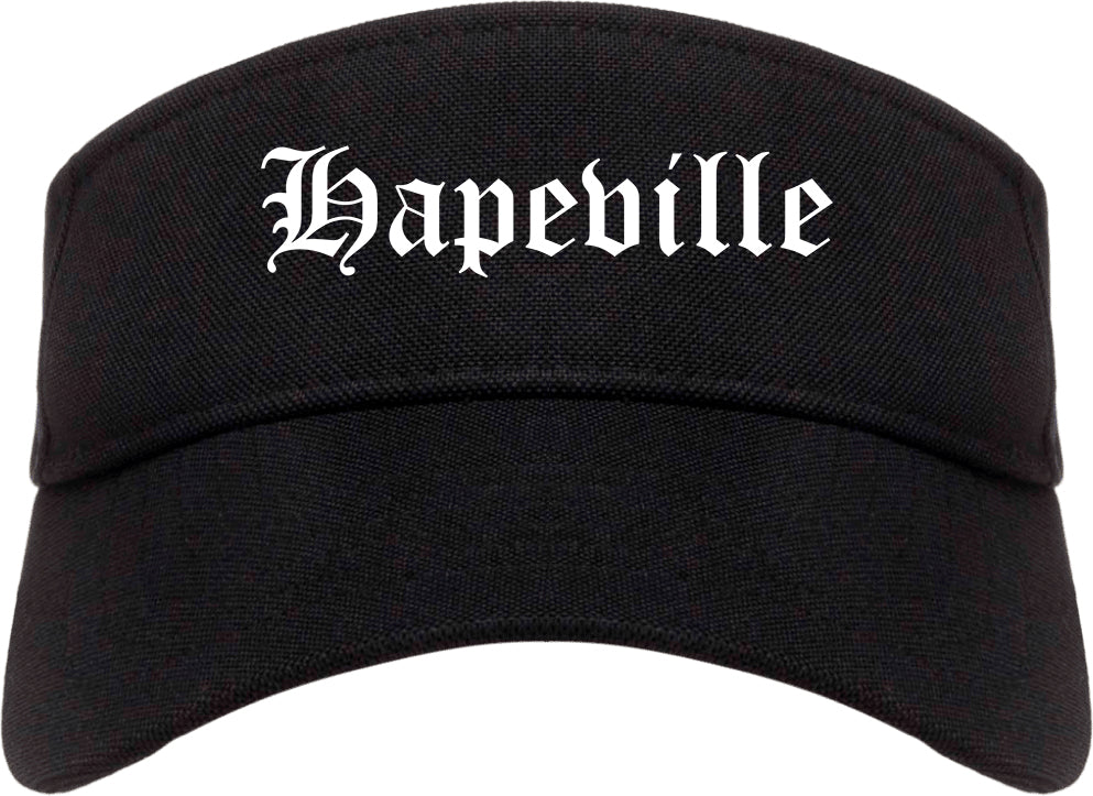 Hapeville Georgia GA Old English Mens Visor Cap Hat Black