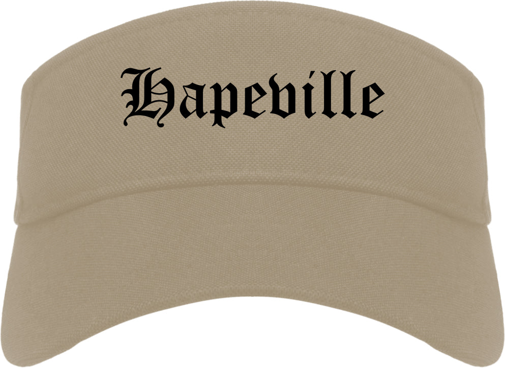 Hapeville Georgia GA Old English Mens Visor Cap Hat Khaki
