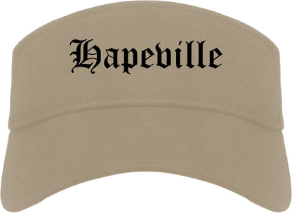 Hapeville Georgia GA Old English Mens Visor Cap Hat Khaki