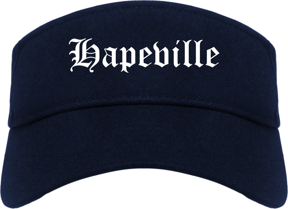 Hapeville Georgia GA Old English Mens Visor Cap Hat Navy Blue