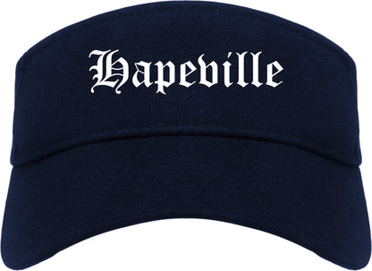 Hapeville Georgia GA Old English Mens Visor Cap Hat Navy Blue