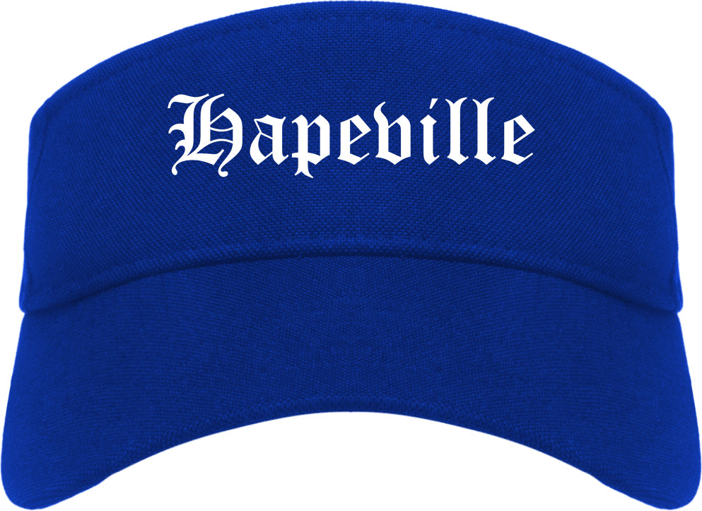 Hapeville Georgia GA Old English Mens Visor Cap Hat Royal Blue
