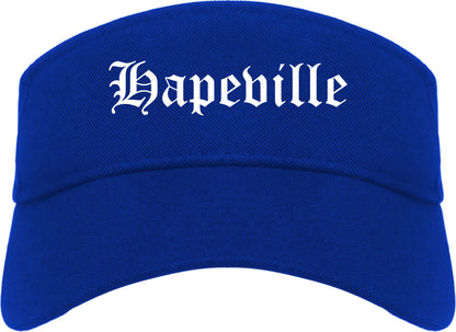 Hapeville Georgia GA Old English Mens Visor Cap Hat Royal Blue
