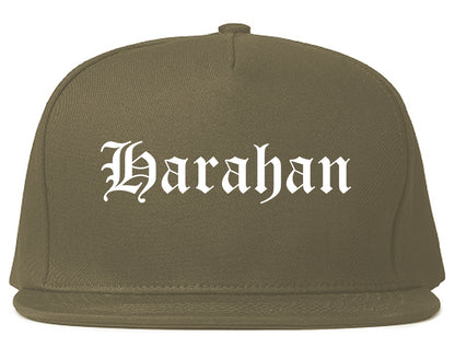 Harahan Louisiana LA Old English Mens Snapback Hat Grey