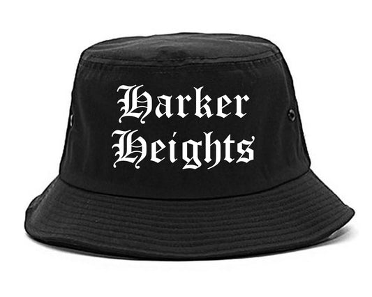Harker Heights Texas TX Old English Mens Bucket Hat Black