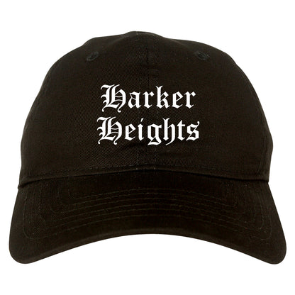 Harker Heights Texas TX Old English Mens Dad Hat Baseball Cap Black