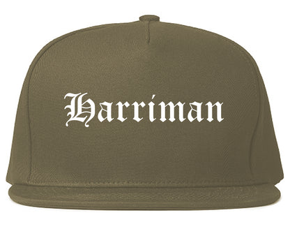 Harriman Tennessee TN Old English Mens Snapback Hat Grey