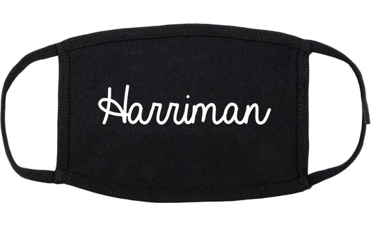 Harriman Tennessee TN Script Cotton Face Mask Black