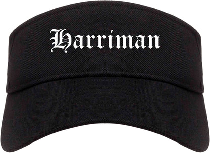 Harriman Tennessee TN Old English Mens Visor Cap Hat Black