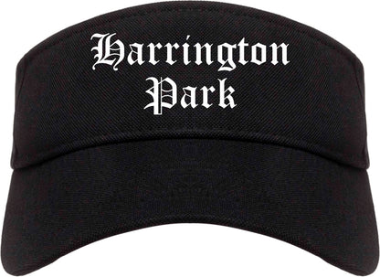 Harrington Park New Jersey NJ Old English Mens Visor Cap Hat Black