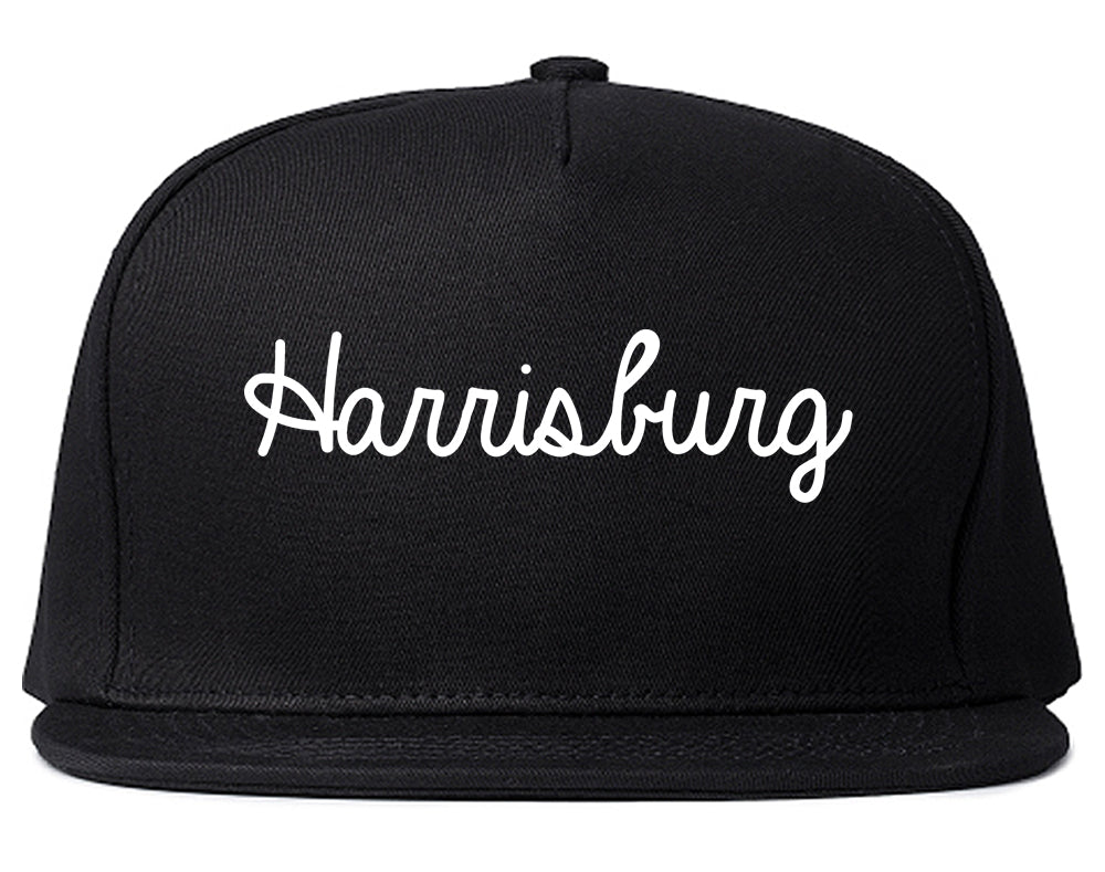 Harrisburg Illinois IL Script Mens Snapback Hat Black