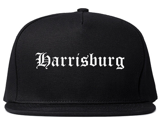 Harrisburg North Carolina NC Old English Mens Snapback Hat Black