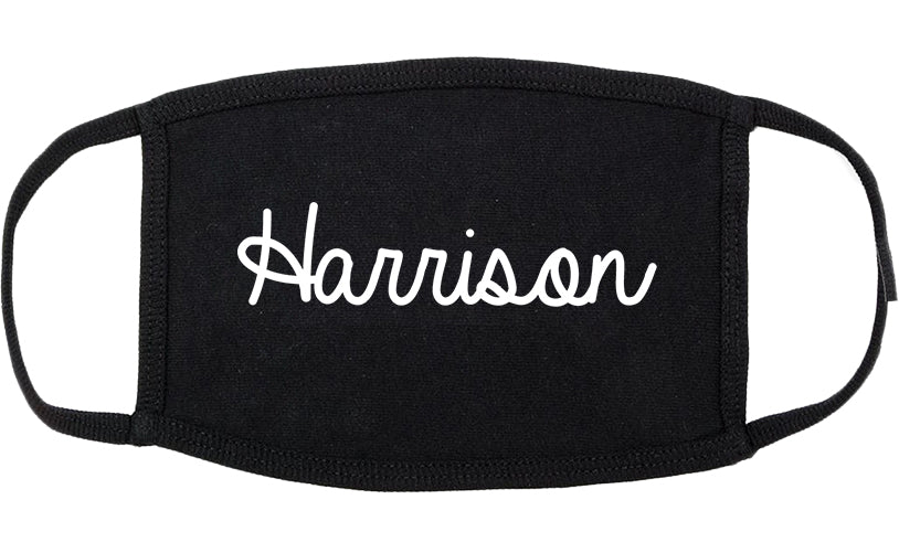 Harrison New Jersey NJ Script Cotton Face Mask Black