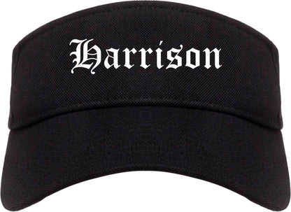 Harrison New Jersey NJ Old English Mens Visor Cap Hat Black