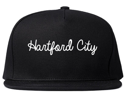 Hartford City Indiana IN Script Mens Snapback Hat Black
