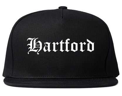 Hartford Connecticut CT Old English Mens Snapback Hat Black