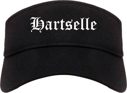 Hartselle Alabama AL Old English Mens Visor Cap Hat Black